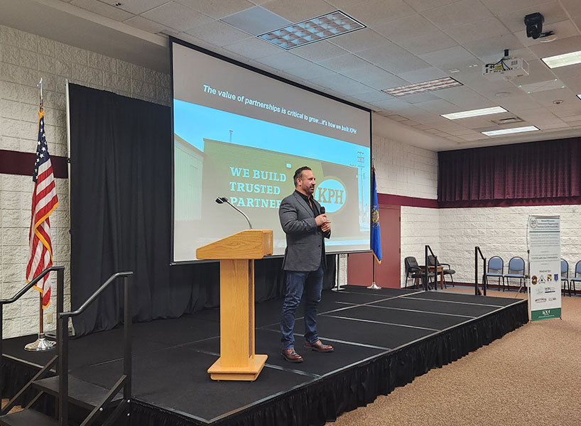 KPH Construction & Environmental founder Keith Harenda shares with small business owners attending t